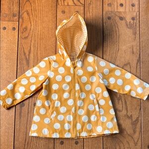 Yellow Polka Dot Hooded Raincoat